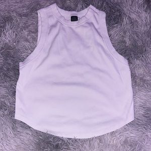 White ribbed tank size L